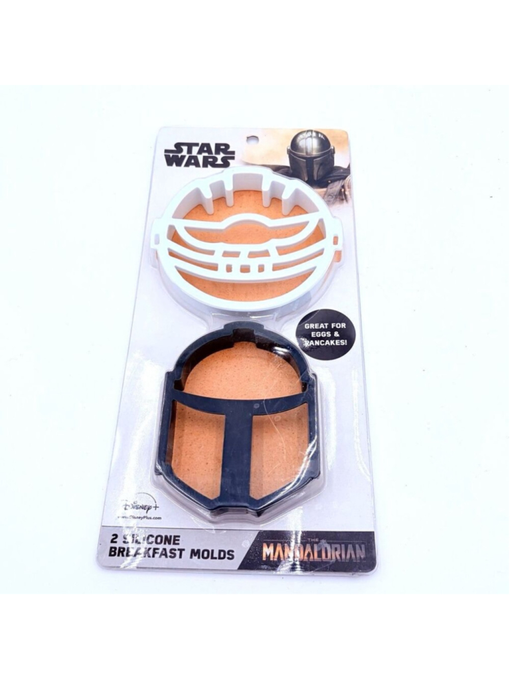 Star Wars Mandalorian Silicone Breakfast Molds Eggs Pancakes 2 Pack Disney+